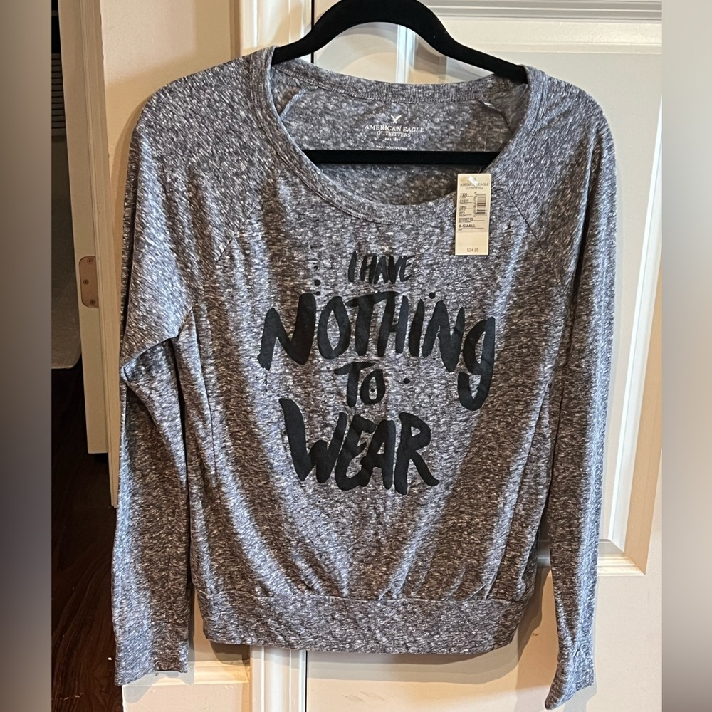 Grey American Eagle shirt. Size XS. NWT